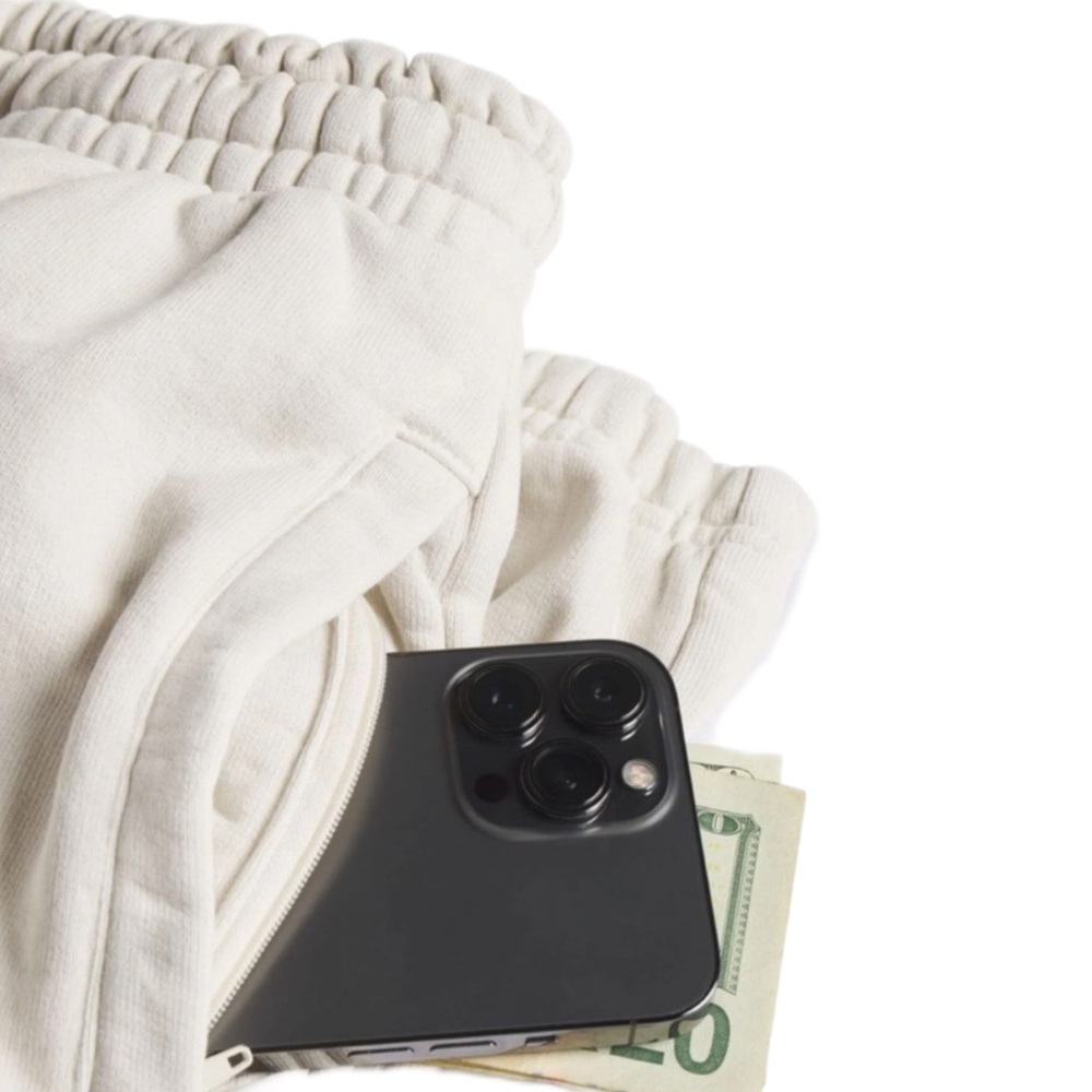 bone grey TALENTLESS men’s heavyweight sweatpants - Picture 7 of 8